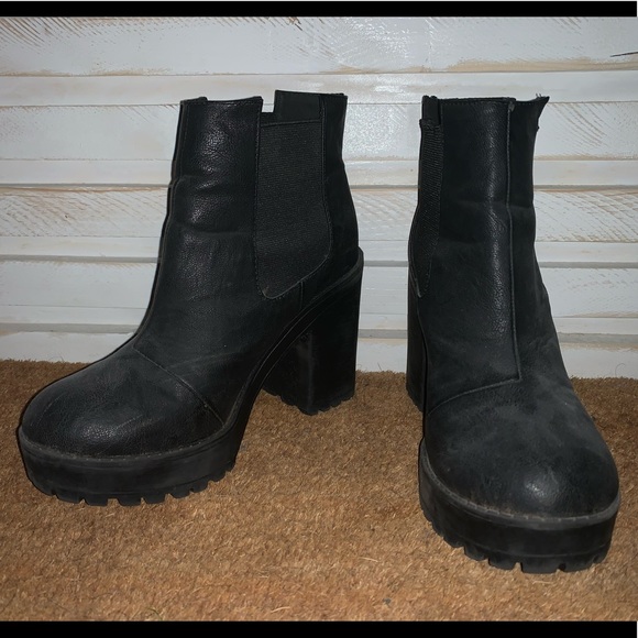 Divided Shoes - 38 - Divided - Black Combat Chelsea Boot